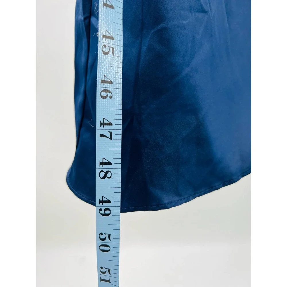 NWOT LULU'S Law of Attraction One-Shoulder Asymmetrical Midi Dress | Navy | S - Picture 8 of 10